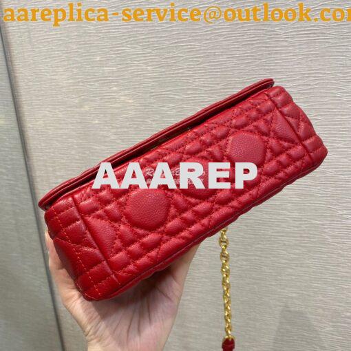 Replica Dior Small Caro Bag Soft Cannage Calfskin M9241 Red 11