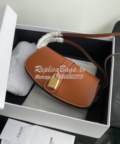 Replica Celine Clutch On Strap In Smooth Calfskin 10I593 Tan