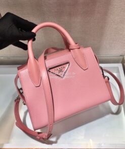 Replica Prada Saffiano Leather Handbag 1BA269 Pink 2