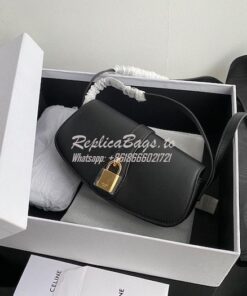 Replica Celine Clutch On Strap In Smooth Calfskin 10I593 Black