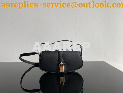 Replica Celine Clutch On Strap In Smooth Calfskin 10I593 Black 3