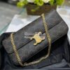 Replica Celine Chain Bag Triomphe In Shiny Calfskin 197413 Black with 11