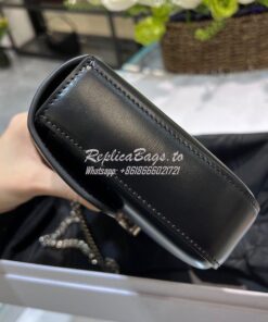 Replica Celine Chain Bag Triomphe In Shiny Calfskin 197413 Black with 2