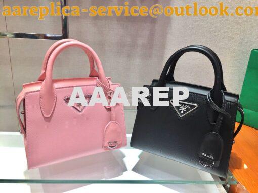 Replica Prada Saffiano Leather Handbag 1BA269 Black