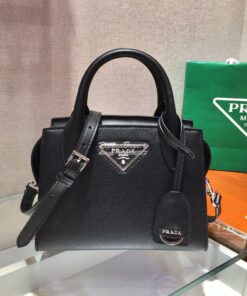 Replica Prada Saffiano Leather Handbag 1BA269 Black 2