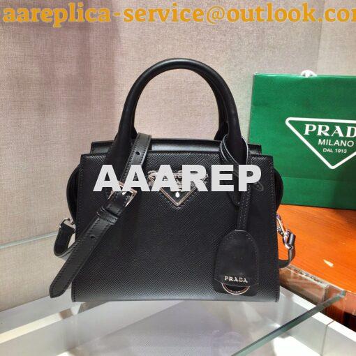 Replica Prada Saffiano Leather Handbag 1BA269 Black 2