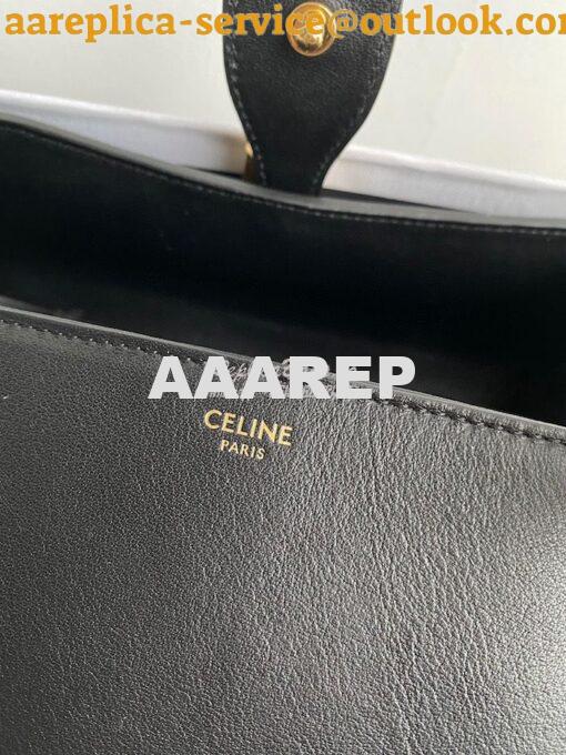 Replica Celine Medium Tabou In Smooth Calfskin 196583 Black 6