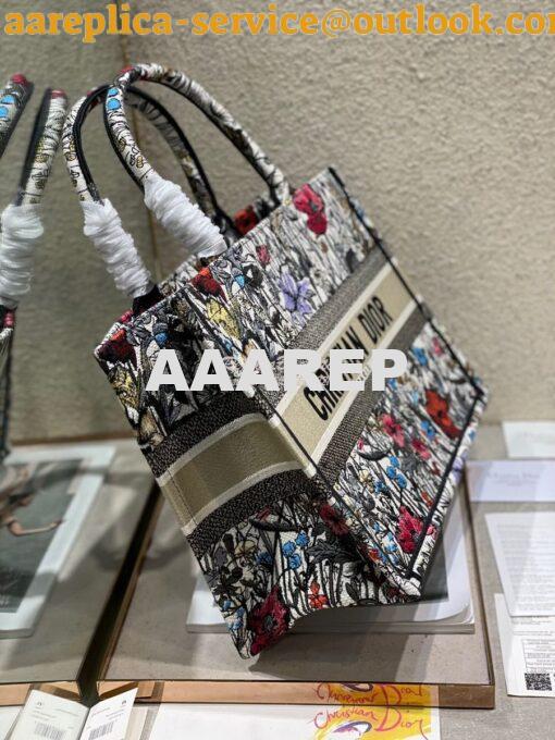 Replica Dior Book Tote M1286 Multicolor Mille Fleurs Embroidery 3