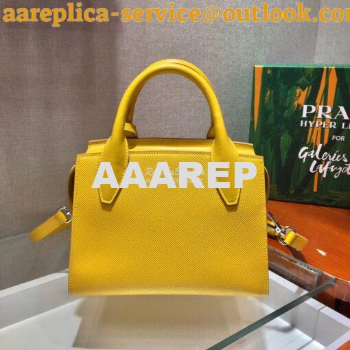 Replica Prada Saffiano Leather Handbag 1BA269 Yellow 9