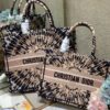 Replica Dior Book Tote M1286 Latte Multicolor Dior Zodiac Embroidery 17