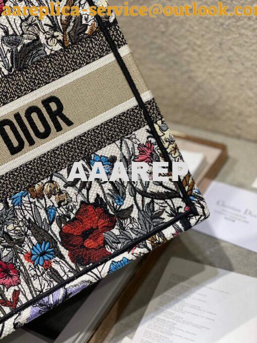 Replica Dior Book Tote M1286 Multicolor Mille Fleurs Embroidery 8