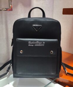 Replica Prada Leather Backpack 2VZ040 Black