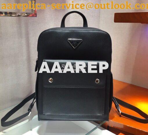 Replica Prada Leather Backpack 2VZ040 Black