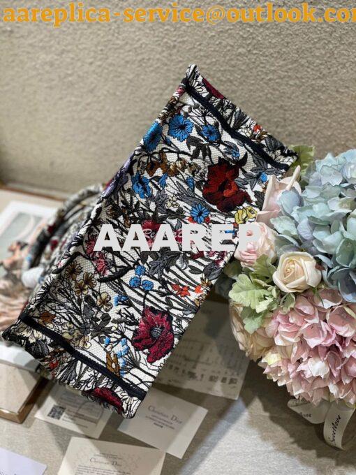 Replica Dior Book Tote M1286 Multicolor Mille Fleurs Embroidery 14