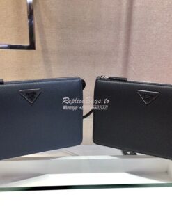 Replica Prada Leather Clutch 2VF001 Blue