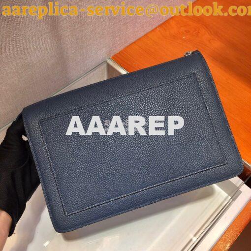 Replica Prada Leather Clutch 2VF001 Blue 5