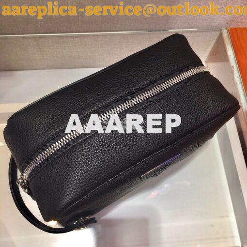 Replica Prada Leather Clutch 2VF027 Black 7