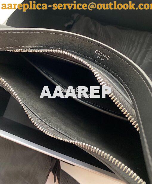 Replica Celine Ava Bag in Smooth Calfskin with Logo Print 193953 Black 10