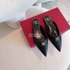 Replica Valentino Roman Stud Mule In Calfskin 65mm VW2S0BK9 Red 9