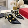 Replica Valentino Roman Stud Mule In Calfskin 65mm VW2S0BK9 Rose Canne 9