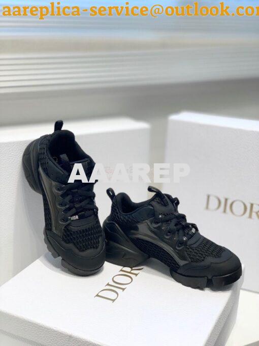 Replica Dior D-Connect Sneaker Black Mesh KCK280 2