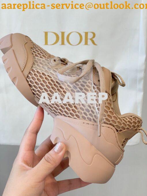 Replica Dior D-Connect Sneaker Nude Mesh KCK280 4