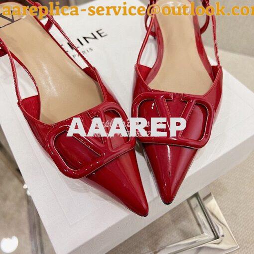 Replica Valentino Vlogo Signature Patent Leather Slingback Pump  VW0S0 13