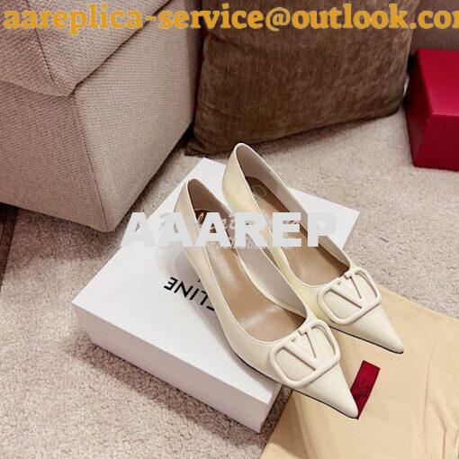 Replica Valentino VLogo Signature Patent Calfskin Ballerina / Heeled U 5