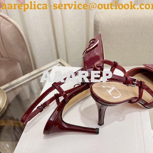 Replica Valentino Vlogo Signature Patent Leather Slingback Pump  VW0S0 48