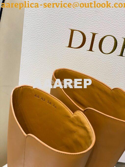 Replica Dior Empreinte Boot Black Soft Calfskin KCI607 Ochre 6