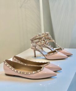 Replica Valentino Garavani Rockstud Caged Pump 65mm Pink