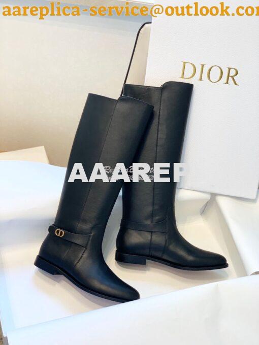 Replica Dior Empreinte Boot Black Soft Calfskin KCI607 Black 5