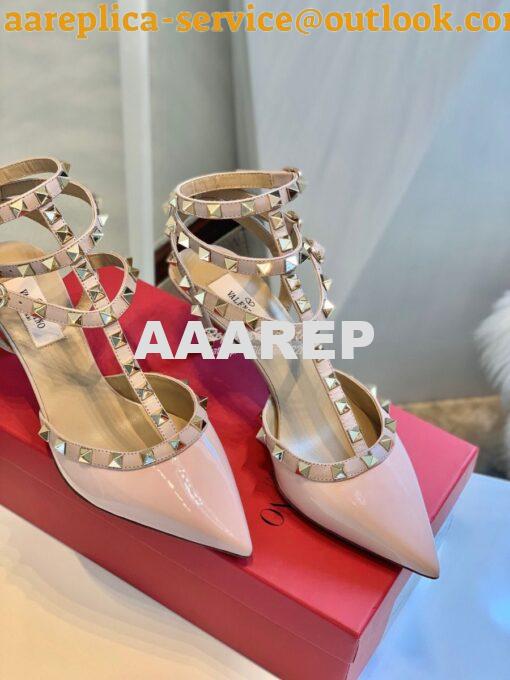 Replica Valentino Garavani Rockstud Caged Pump 65mm Pink 5