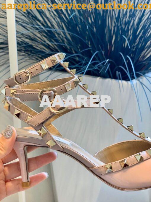 Replica Valentino Garavani Rockstud Caged Pump 65mm Pink 9