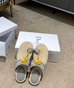 Replica Dior Jardin Thong Sandal KCQ417 Grey 2