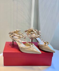 Replica Valentino Garavani Rockstud Caged Pump 65mm Nude