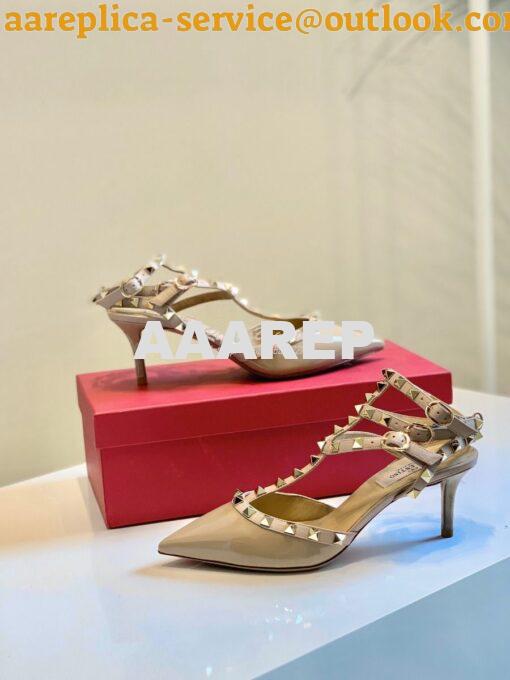 Replica Valentino Garavani Rockstud Caged Pump 65mm Nude 3