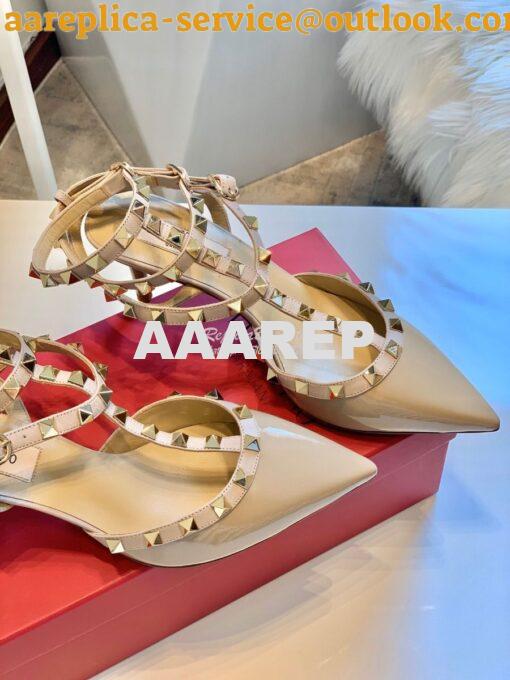 Replica Valentino Garavani Rockstud Caged Pump 65mm Nude 4