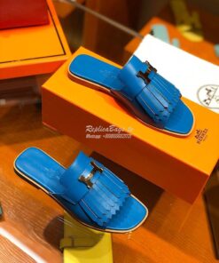 Replica Hermes Auteuil Sandal H201089 Blue 2