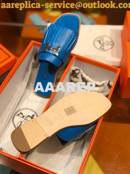 Replica Hermes Auteuil Sandal H201089 Blue 7