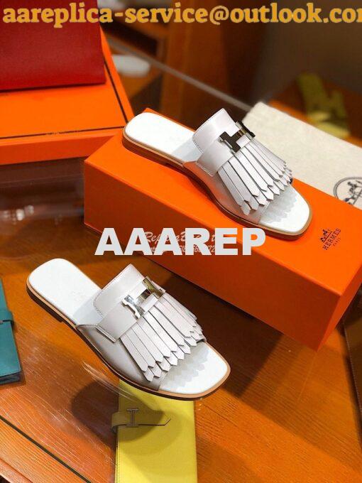 Replica Hermes Auteuil Sandal H201089 White 4