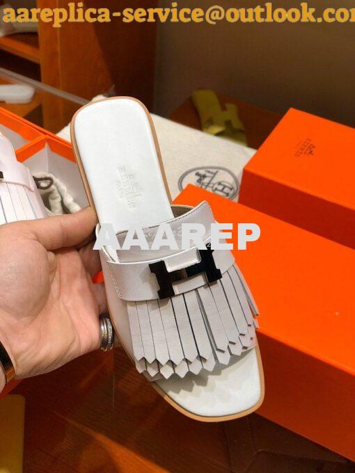 Replica Hermes Auteuil Sandal H201089 White 5