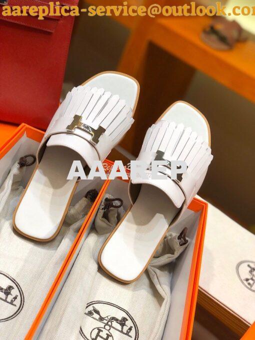 Replica Hermes Auteuil Sandal H201089 White 6