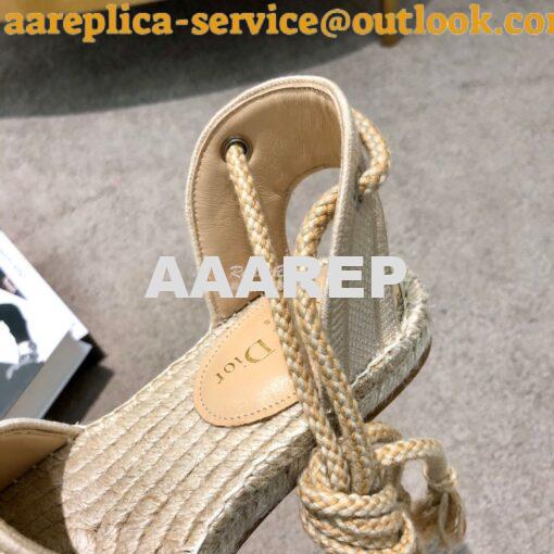 Replica Dior Granville Mule Espadrille With Laces KDB596 Beige 8