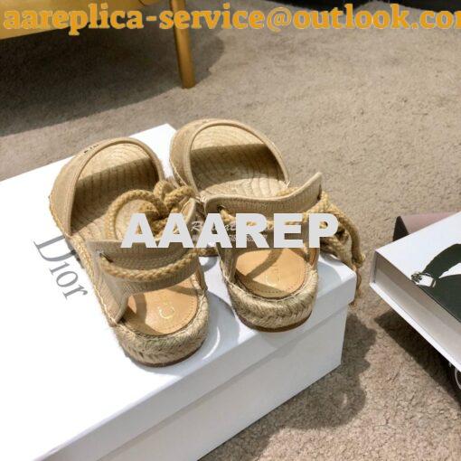 Replica Dior Granville Mule Espadrille With Laces KDB596 Beige 9