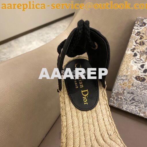 Replica Dior Granville Mule Espadrille With Laces KDB596 Black 6