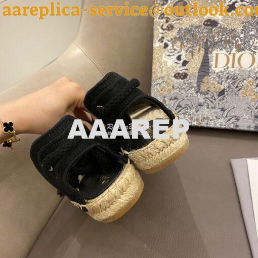 Replica Dior Granville Mule Espadrille With Laces KDB596 Black 7