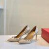 Replica Valentino Garavani Patent Rockstud Pump 85mm Ivory 9