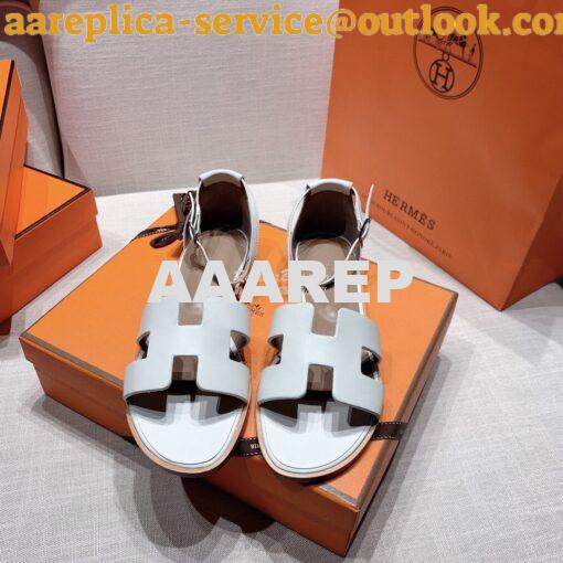 Replica Hermes Santorini Sandal in Calf Leather 6