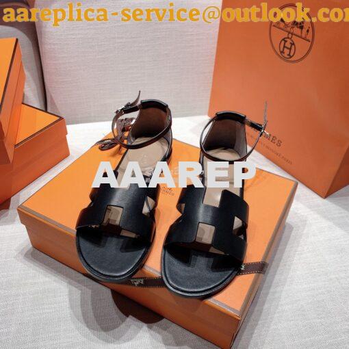 Replica Hermes Santorini Sandal in Calf Leather 9